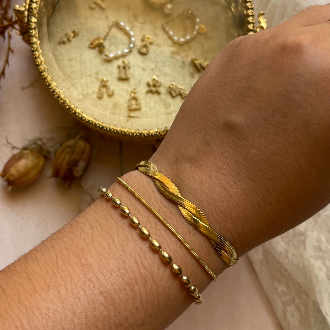 18K Gold Bracelets Water and Tarnish Resistant 