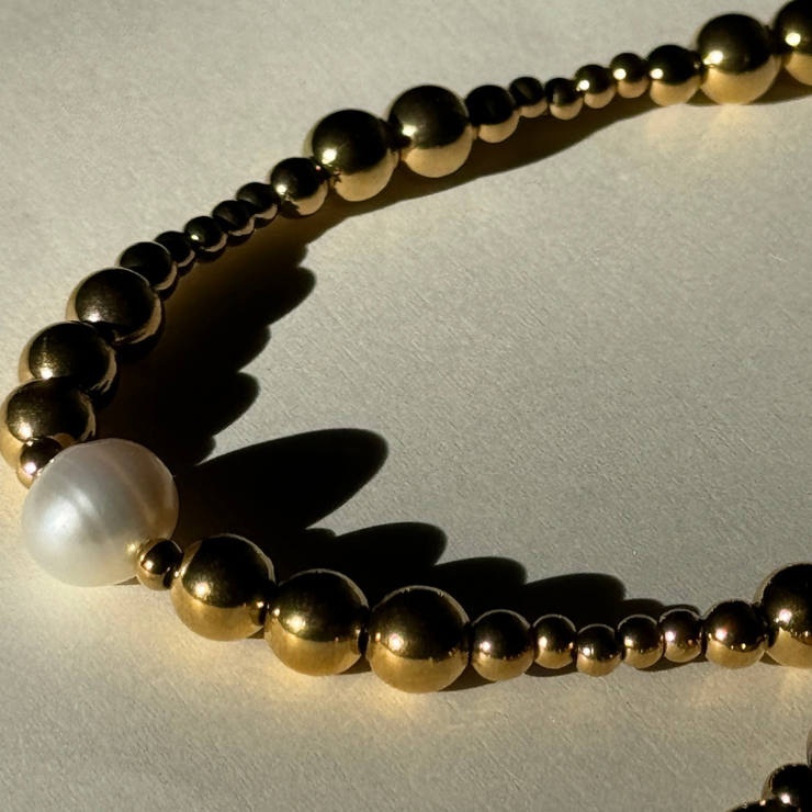 Orla Bead and Pearl  Necklace