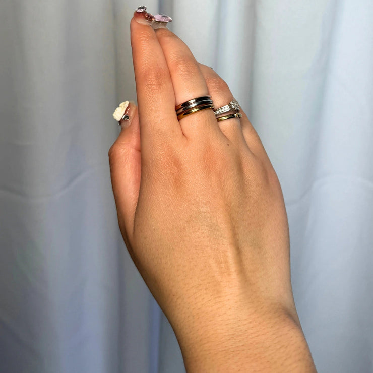 Dainty Band – Dainty solid ring in gold, silver, or rose gold, hypoallergenic and tarnish-free, size 7.