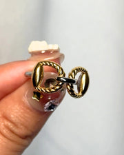 Meadow Twist Ring – Adjustable twisted chain ring in gold or mixed metal, hypoallergenic and tarnish-free, fits sizes 7-9.