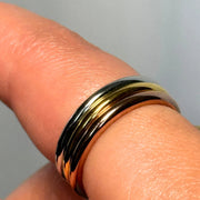 Dainty Band – Dainty solid ring in gold, silver, or rose gold, hypoallergenic and tarnish-free, size 7.