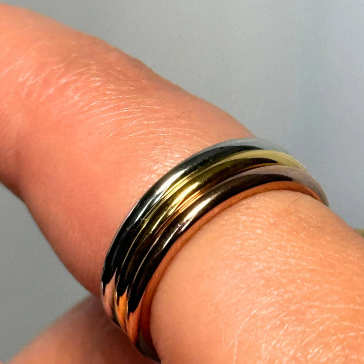 Dainty Band – Dainty solid ring in gold, silver, or rose gold, hypoallergenic and tarnish-free, size 7.