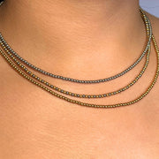 Sunkissed Bead Necklace – Mixed metal beaded necklace in silver, gold, and two-tone, hypoallergenic and tarnish-free