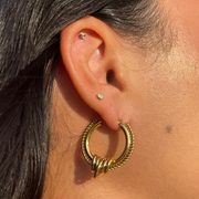 Norma Chain Hoop Earring