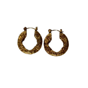 Statement Textured hoop earring that is hypoallergenic and tarnish free perfect for sensitive skin