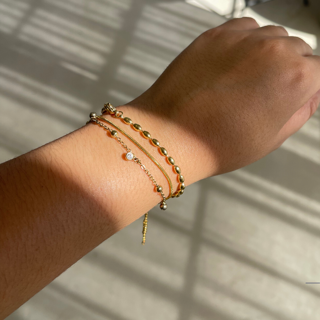 18K Gold Bracelets Water and Tarnish Resistant 